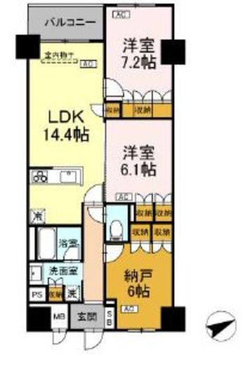 サンジョイアゼロ　505号室　間取り