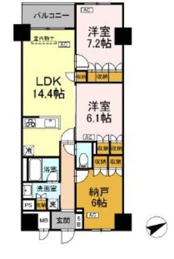 サンジョイアゼロ　509号室　間取り