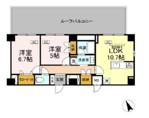 サンジョイアゼロ　515号室　間取り