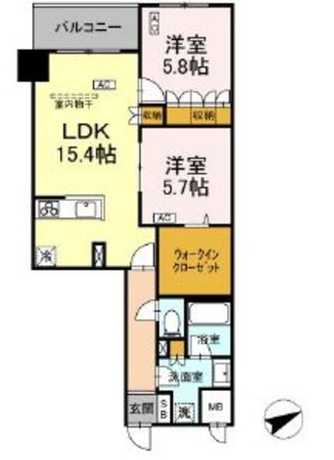 サンジョイアゼロ　606号室　間取り