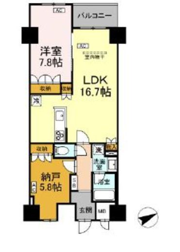 サンジョイアゼロ　609号室　間取り