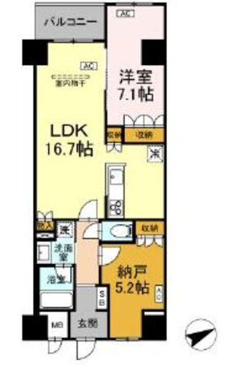 サンジョイアゼロ　610号室　間取り
