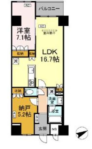 サンジョイアゼロ　707号室　間取り