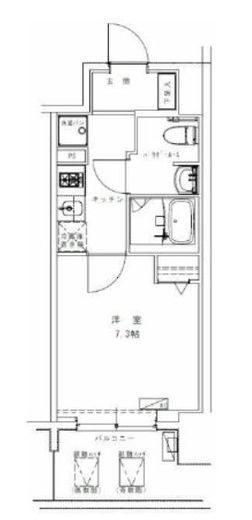 ジェノヴィア浅草Ⅶ　603号室　間取り