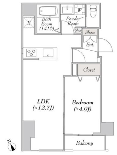 ルミーク根岸　201号室　間取り