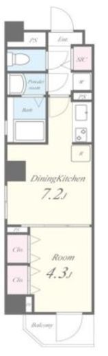 PRONT押上　302号室　間取り