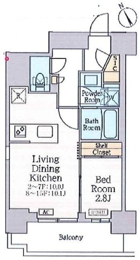 クレストコート門前仲町　201号室　間取り