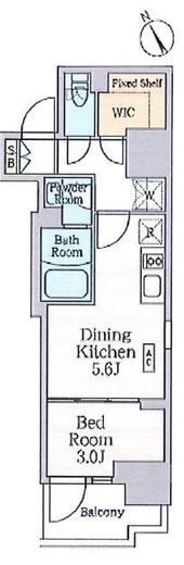 クレストコート門前仲町　203号室　間取り