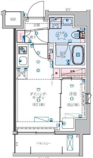 リヴシティ住吉　402号室　間取り