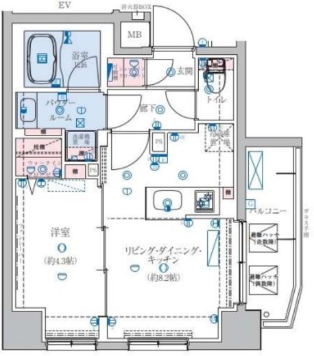 リヴシティ住吉　601号室　間取り