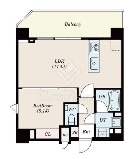 GRAN PASEO上野御徒町 (グランパセオ上野御徒町)　801号室　間取り