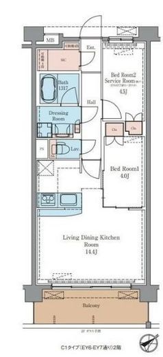 ラグゼナ平井ノース　207号室　間取り