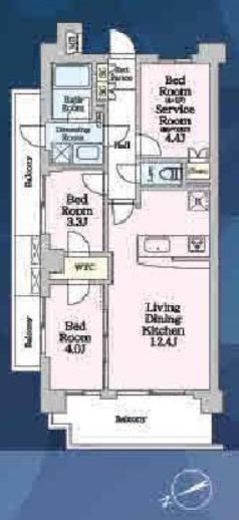 ラグゼナ平井ノース　301号室　間取り