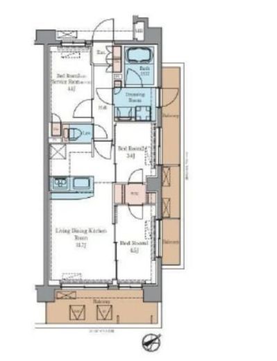 ラグゼナ平井ノース　305号室　間取り