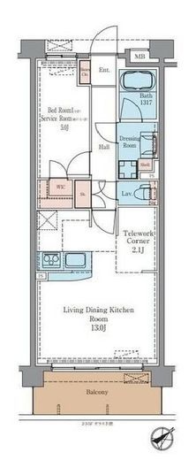 ラグゼナ平井ノース　307号室　間取り