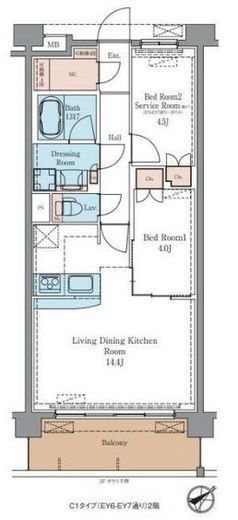 ラグゼナ平井ノース　308号室　間取り