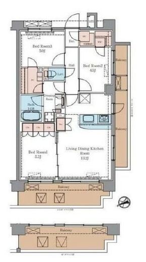 ラグゼナ平井ノース　404号室　間取り