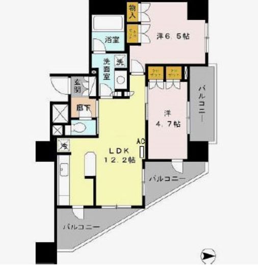 D’クラディア亀戸ブリエア　203号室　間取り