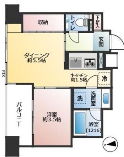 ローレルコート市ヶ谷　608号室　間取り