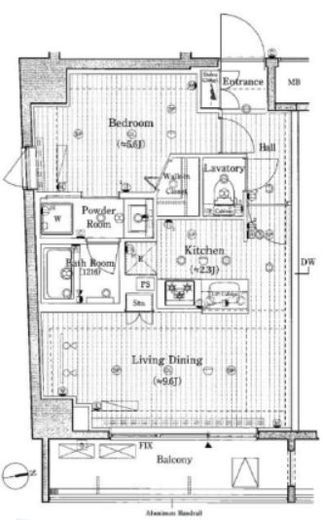 プレール・ドゥーク浅草松が谷　901号室　間取り