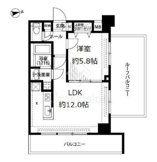 プレール・ドゥーク浅草松が谷　1103号室　間取り