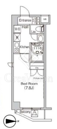 プライムアーバン葛西イースト　708号室　間取り