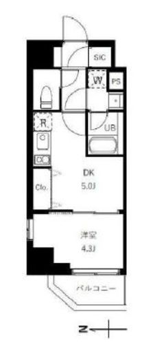 グランジット蔵前　601号室　間取り