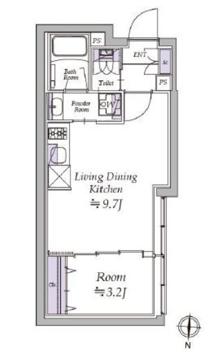 アトリオフラッツ清澄白河　401号室　間取り