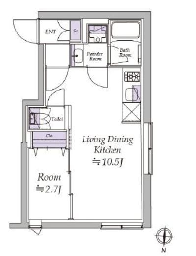 アトリオフラッツ清澄白河　402号室　間取り