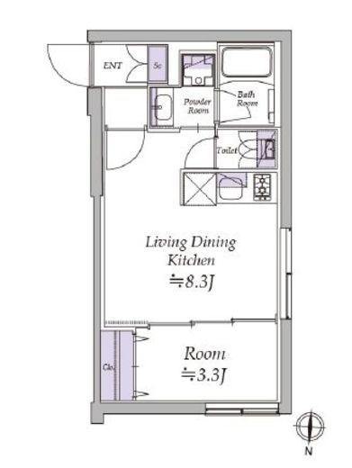 アトリオフラッツ清澄白河　502号室　間取り