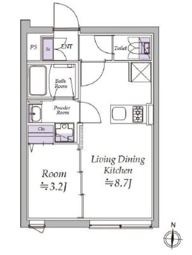 アトリオフラッツ清澄白河　504号室　間取り