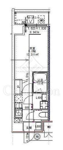 S-RESIDENCE押上パークサイド (エスレジデンス押上パークサイド)　804号室　間取り