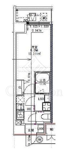S-RESIDENCE押上パークサイド (エスレジデンス押上パークサイド)　502号室　間取り