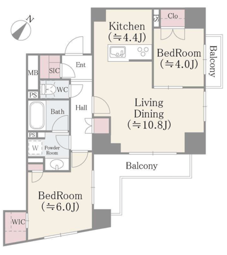 クレアーレ船堀　803号室　間取り