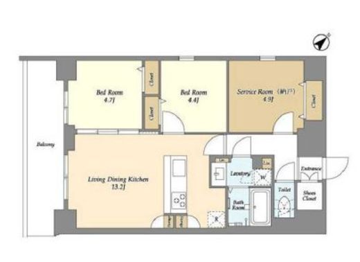 グランカーサ平井　903号室　間取り