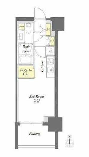 プライムメゾン錦糸町　607号室　間取り