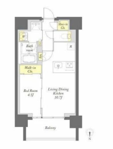 プライムメゾン錦糸町　708号室　間取り