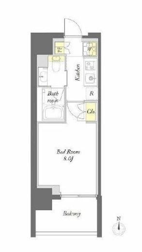 プライムメゾン錦糸町　603号室　間取り