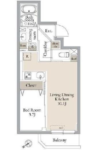 ルネサンスコート門前仲町　205号室　間取り