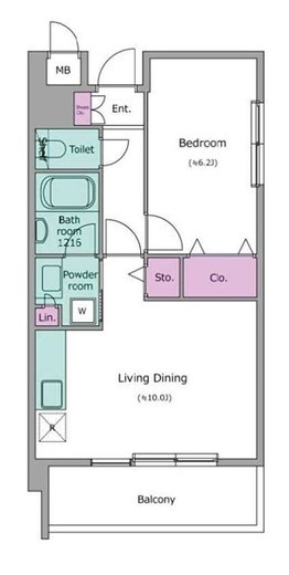 レジディア南砂町　802号室　間取り