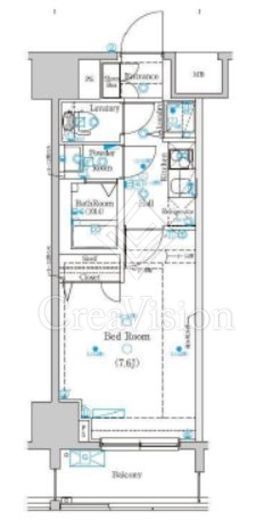 グランシアタワー亀戸　206号室　間取り