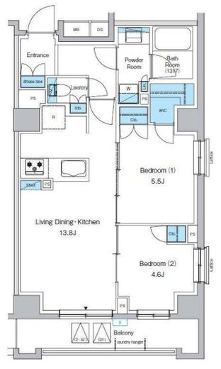 プレディアコート西葛西　205号室　間取り