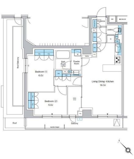 プレディアコート西葛西　601号室　間取り