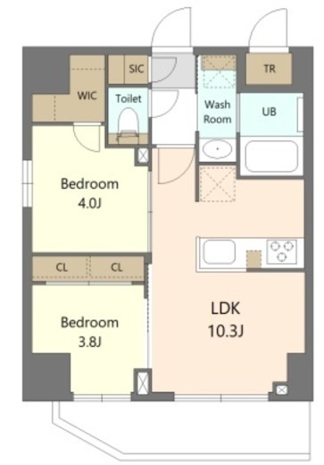 S-RESIDENCE浅草clarity (エスレジデンス浅草クラリティ)　1201号室　間取り