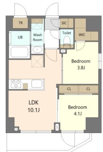 S-RESIDENCE浅草clarity (エスレジデンス浅草クラリティ)　203号室　間取り