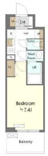 プレサンスジェネ浅草EAST　502号室　間取り
