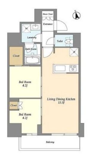 グランカーサ船堀Ⅰ　1403号室　間取り