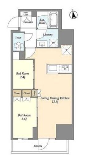 グランカーサ船堀Ⅰ　1001号室　間取り