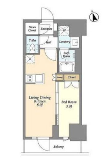 グランカーサ船堀Ⅱ　1202号室　間取り