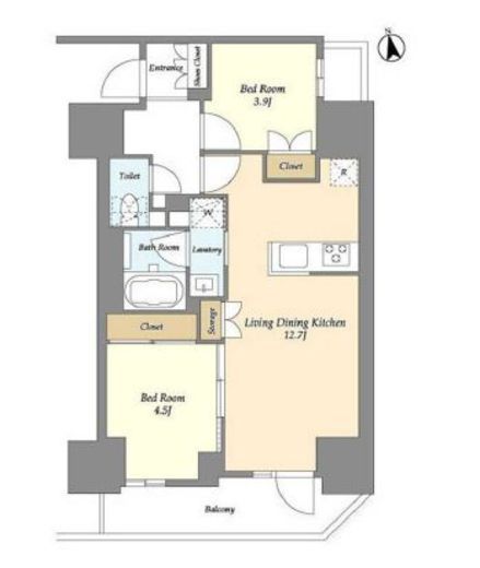 グランカーサ船堀Ⅱ　503号室　間取り